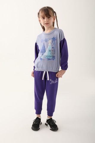 Frozen Açık İndigo Kız Çocuk Eşofman Takımı İndigo