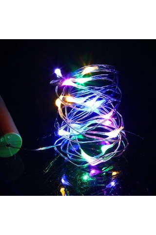 3 METRE RENKLİ PİLLİ LED IŞIK RENKLİ LED IŞIK RENKLİ YILBAŞI AĞACI IŞIĞI RENKLİ NOEL IŞIĞI CHRİSTMAS LED LİGHT PARLAK PERİ LED IŞIK Çok Renkli