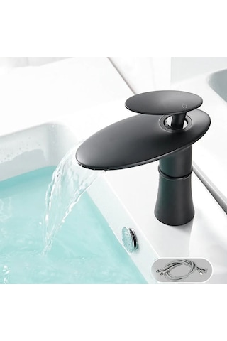 Banyo Lavabo Bataryası Şelale Mat Siyah Modeli Yeni Tasarım Ürünü