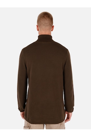 Colins Regular Fit Turtle Neck Kahverengi Erkek Kazak Cl1064879 Kahverengi