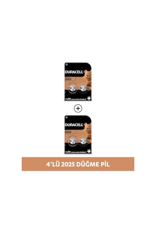 Duracell Özel 2025 Lityum Düğme Pil 3V CR2025 2'li Paket x2