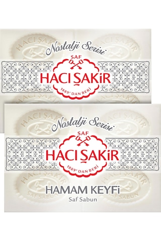 Hacı Şakir Hamam Keyfi Saf Geleneksel Beyaz Sabun 4 x 200 G 2'li