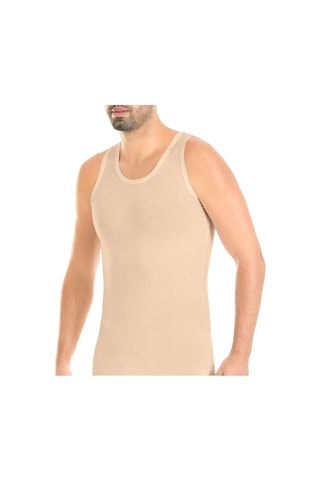 Yıldız Erkek Bambu Likralı Ten Renkli Askılı Atlet 318 - 6 Adet Ten