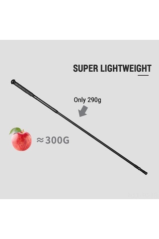 Novahub Dayanıklı Alüminyum Alaşımlı Dağcılık Bastonu - İkonik Çizilmeye Dayanıklı Ve Hafif Siyah Siyah