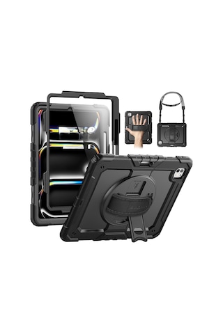 Apple Uyumlu iPad Pro 11inç M4 2024 Kılıf Defender Askılı Pars Case Fuji A2836 A2837 A3006 Kılıf