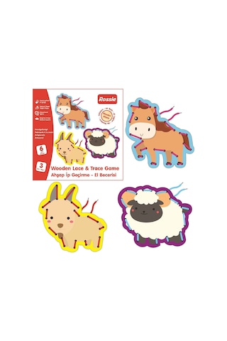 Rossie Ahşap İp Geçirme El Becerisi    Oyunu - Seri 1