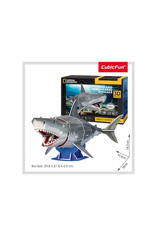 National Geographic - Büyük Beyaz Köpek Balığı 3d Puzzle Ds1098h