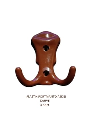 Adilon.Ist Askı, Plastik 4 Adet Kahverengi Askı, Mobilya Dolap, Portmanto A