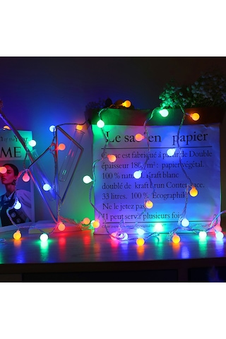 Suofeng Usb Led Toplum Işığı Dış Mekan Kamp Dekorasyonu - Renkli Toplar, 10m 80 Işık, Sürekli Açık Modu