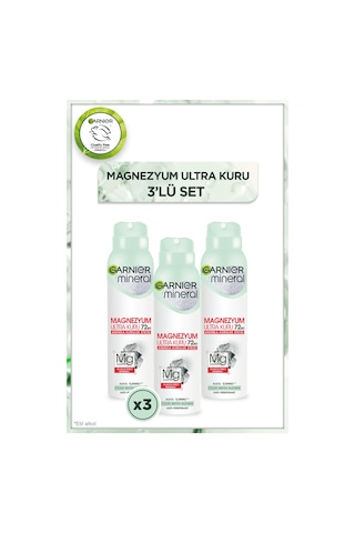 Garnier Mineral Magnezyum Ultra Kuru Kadın Sprey Deodorant 3 x 150 ML
