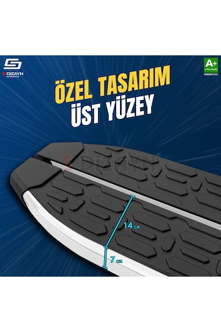 S-dizayn Volkswagen Transporter T7 Kısa Şase Evo Aluminyum Yan Basamak 223 Cm 2025 Üzeri A+ Kalite