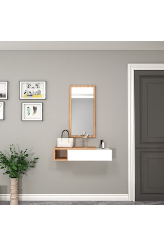 Arnetti Vien Aynalı Çekmeceli Dresuar Atlantik Çam Beyaz Atlantik Çam - Beyaz