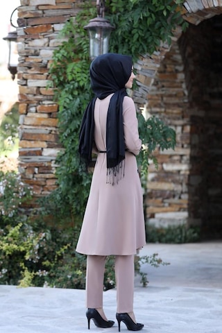 İbrahim Burak Etiler Collection Pileli Takım Elbise Mc0035 Pudra