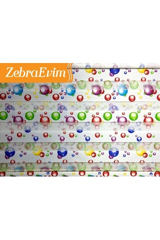 Balon Desen Zebra Stor Çocuk Perde