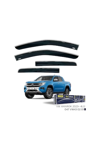 Vw Amarok 2023 Sonrası Kromlu Cam Rüzgarlığı Niken 4lü Set