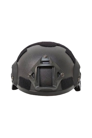 Tactical Airsoft Kask Kompozit Başlık Koruyucu Miğfer Siyah-3823 Siyah