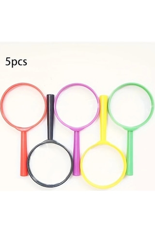 Trendooze 5 Adet Mini El Büyüteci Plastik Taşınabilir Mercek Outdoor Eğlence Aracı Sunshine022 Model