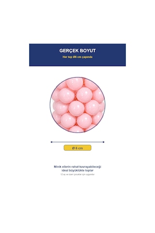 Soft Pembe Havuz Topu 100 Adet Yumuşak Oyun Havuzu Topları, Filede 1+ Yaş