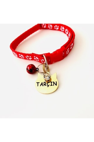 Metal Kedi Künyesi Bez Kedi Tasması