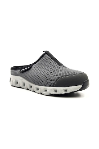 King Paolo H1275 Erkek Önü Kapalı Memory Foam Spor Terlik Füme