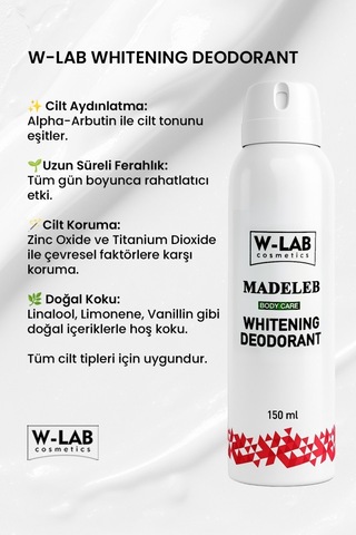 W-Lab Cosmetics Whitening Deodorant 3 x 150 ML