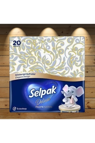 Selpak Desenli Peçete 20 Yaprak Peçete 4'lü Set