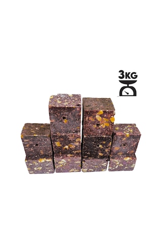 Hedyex 3kg Sazan Küspesi Delikli Küp Çilekli Mısır Küspesi Kare