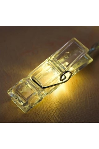 Mandallı Led Işık Zinciri - 20 Adet Led Işık Renkli