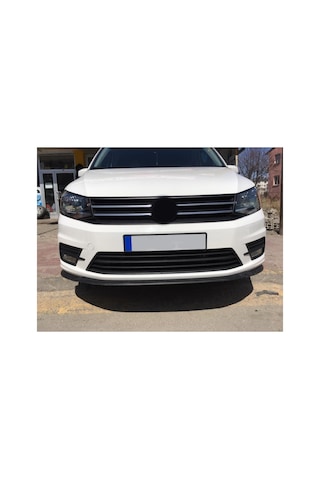 Volkswagen Caddy Mk4 Uyumlu Ön Lip Tampon Eki Body Kit Yumuşak Mat Siyah Kırılmaz