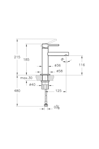 Artema A4255636 Origin Lavabo Bataryası Mat Siyah