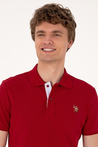 U.S. Polo Assn. Erkek Slim Fit Polo Yaka Bordo Basic Tişört 50310669-VR014