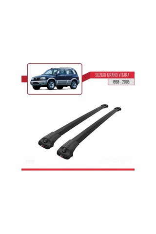 Suzuki Grand Vitara 1998-2005 Arası İle Uyumlu Ace-1 Ara Atkı Tavan Barı Siyah