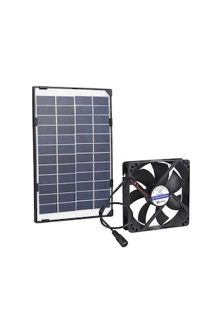 Trendooze Mini Güneş Fan 6w 12v, 3m Kablo, Köpek Evi Ve Kümes İçin