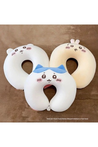 Karikatür Sevimli U-şekilli Yastık Boyun Desteği Servikal Yastık-