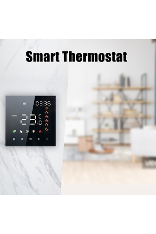 Xiyyadms Beyaz Su Isıtma Akıllı Termostat, Tam Dokunmatik Kontrol, Programlanabilir, 3a Yük, 5-70 C Aralığı, Ac 100-250v