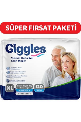 Giggles Belbantlı Yetişkin Hasta Bezi XL 4 x 30'lu