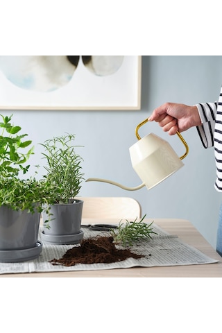 Ikea Vattenkrasse Sulama Kabı 0,9 L 16x27x16 Cm Beyaz Altın