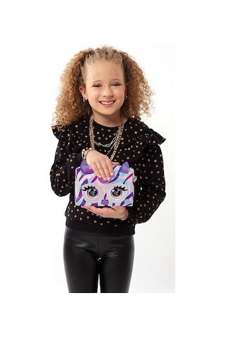 Spinmaster Purse Pets Fransız Bulldog Etkileşimli Göz Parlayan Hayvan Figürlü Çanta Zebra Mor 6065582