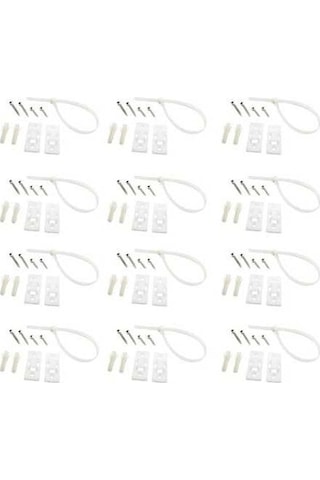 Besthome1 12 Adet Beyaz Ahşap Mobilya Montaj Kayışı Nilon Güvenlik Ayarı Lamelli Ev Dekorasyonu Seti