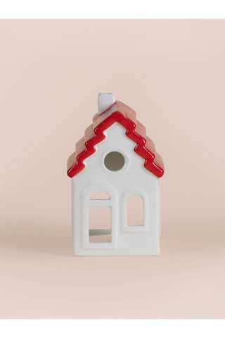 Dekoratif Tealight Yılbaşı Evi 9x8x15 Cm Yılbaşı Evi
