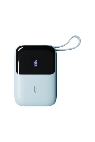 S-link P109m 10000mah Pd20w+qc18w+hsc22.5w Mavi Lcd Taşınabilir Pil Şarj Cihazı Powerbank Mavi