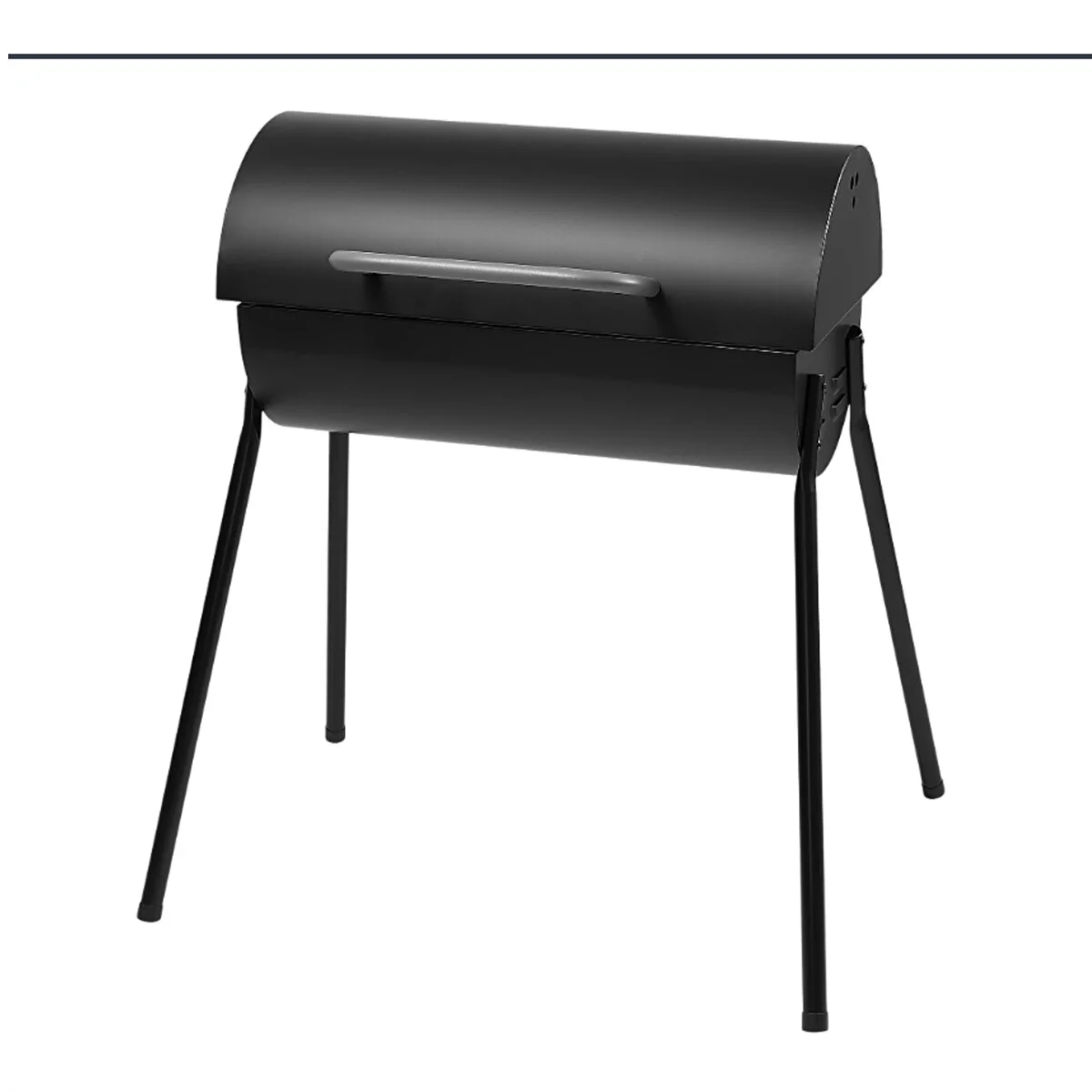Paslanmaz Çelik Kömürlü Mangal Barbekü 90 80 73 Cm Ölçülerinde Siyah