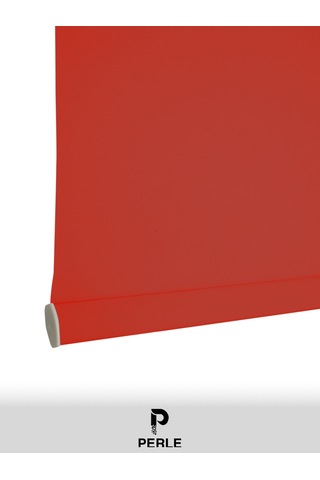 Br Perle Kırmızı Renk Düz Mekanize Stor Perde Yüksek Kalite Metropol Serisi Kırmızı