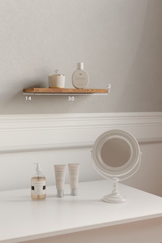 Yankı-BYEG 30 cm 4lü Safir Meşe Mdf Duvar Rafı Gizli Bağlantı Çiçeklik