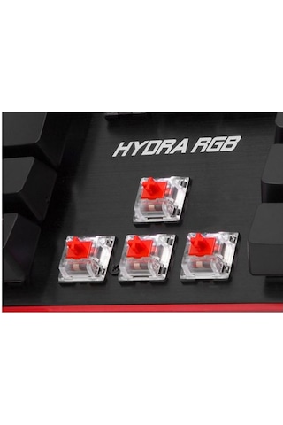 Rampage Hydra R6 Full Color RGB LED Red Switch Multimedya Mekanik Q Klavye