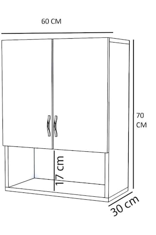 2 Kapaklı, Aynasız Moda Banyo Lavabo Dolabı, Aynasız Üst Dolabı Beyaz Beyaz