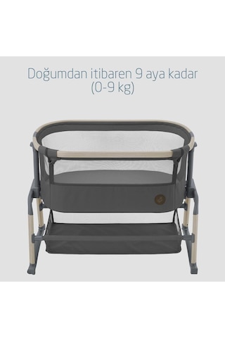 Maxi-Cosi Maxi Cosi Iora Air Sallanabilen Ahşap Görünümlü Anne Yanı Beşik Beyond Graphite