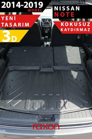 Nissan Note 2014 2019 Bagaj Havuzu 3d Özel Kalıp Su Geçirmez Kaymaz