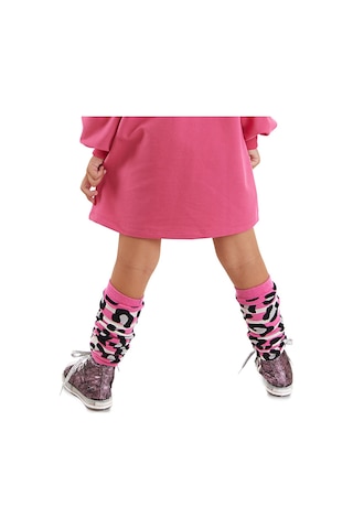 Denokids Mshb&g Leopar Desenli Pembe Kız Çocuk Tozluk Pembe