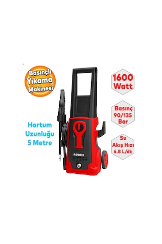 Rodex RDX7111 Portatif Basıçlı Yıkama 1800W 100/150 Bar